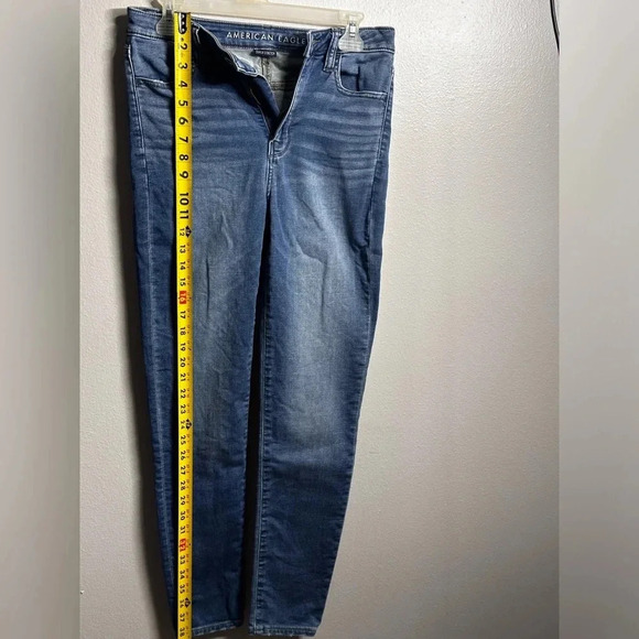 American Eagle Women Super Hi-rise Jegging Jeans Super Stretch Blue Size 6 R - Picture 10 of 13